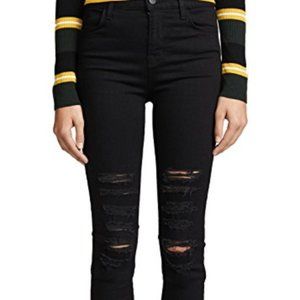 J Brand Maria - High Rise Skinny in Black Heart